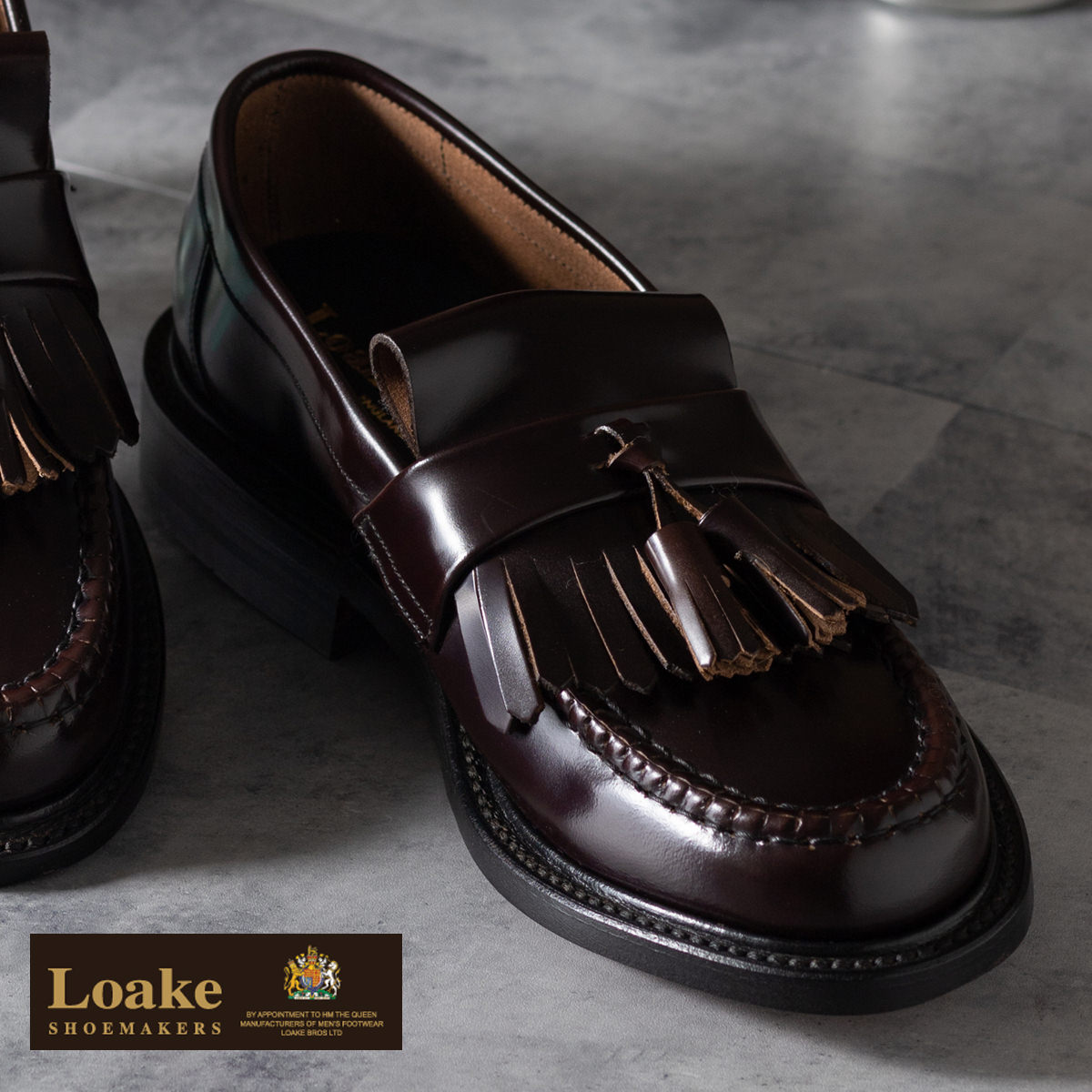 Loake England メンズ タッセルローファー ローク イングランド 革靴 レザーシューズ ローファー ビジネス EX 2E オックスブラッド ブライトン 英国王室御用達 靴 モッズ レディース ギフト トラッド