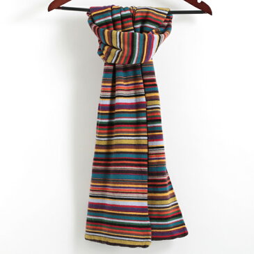 ポールスミス Paul Smith カシミヤ混 ニット マフラー マルチ ストライプ 18AW 新作 スカーフ メンズ モッズファッション プレゼント ギフト クリスマス