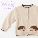 レイチェルライリー キッズ 子供服 ハリネズミ インターシャ編み カーディガン Rachel Riley 英国王室 ブラウン Hedgehog Intarsia...