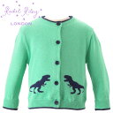 レイチェルライリー 23AWキッズ 子供服 恐竜 インターシャ編み カーディガン Rachel Riley 英国王室 グリーン Dinosaur Intarsia Cardigan Brown ギフト イギリス 誕生出産祝い 誕生日 赤ちゃん お出かけ トラッド