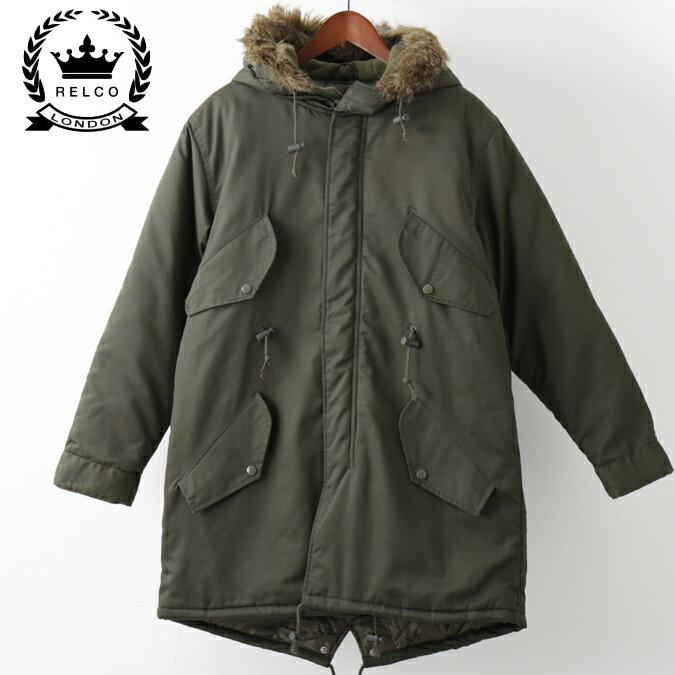 RELCO モッズコート モッズ パーカー コート レルコ メンズ オリーブ モッズ 上着 ギフト 厚手 暖かい トラッド