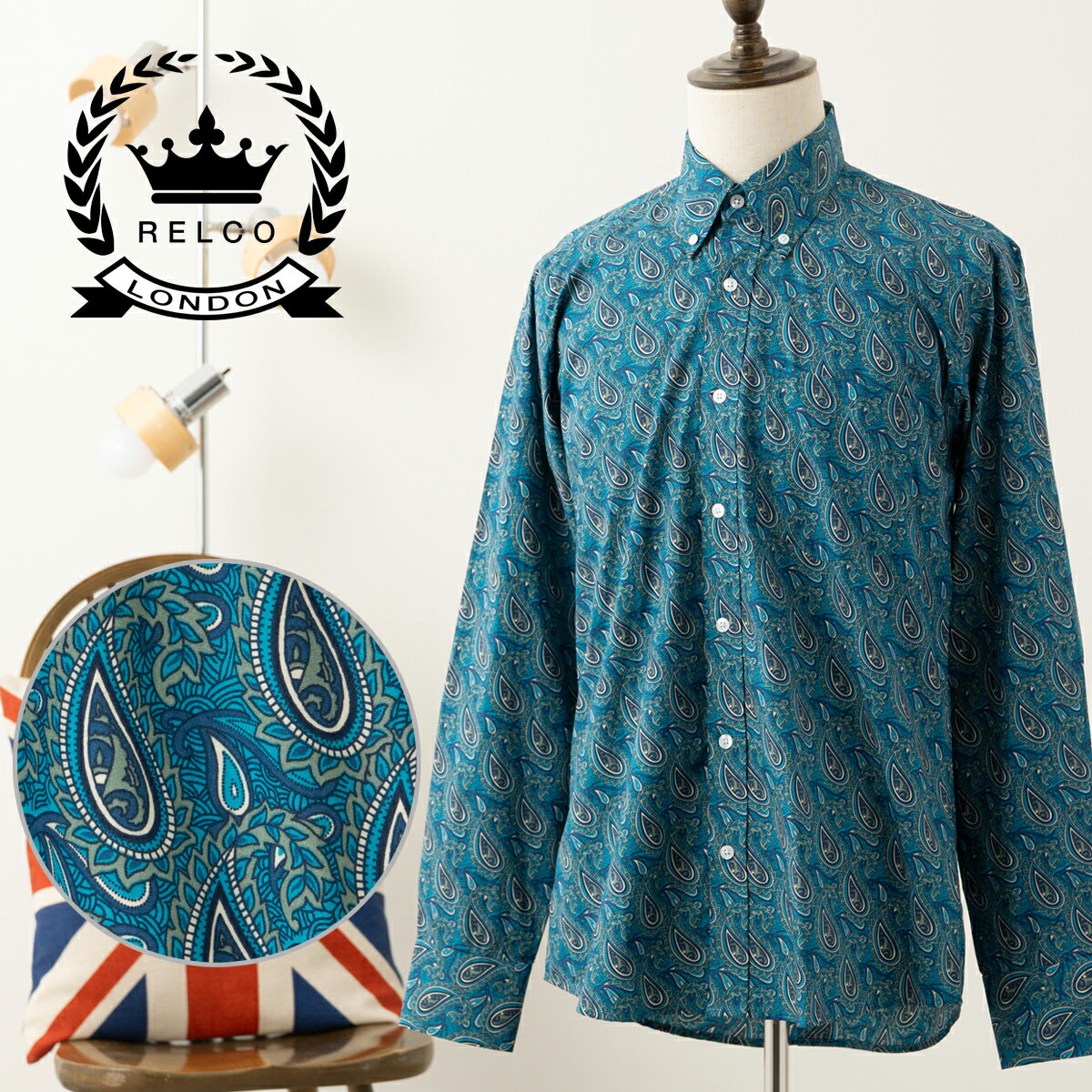 ポリシャツ 総柄シャツ XLサイズ レトロ 幾何学 総柄シャツ アーバン