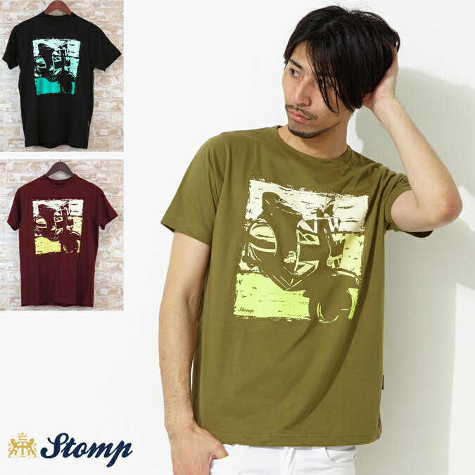 ストンプ Stomp Tシャツ スクーターストライプ Scooter Stripes 3色 メンズ ギフト トラッド