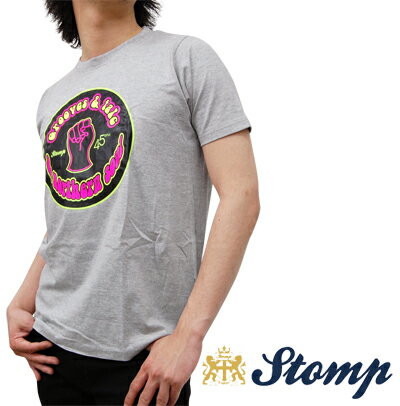 ストンプ Stomp Tシャツ T シャツ Grooves & Talc グレー マール Grey Marl ピンク イエロー ロゴ コッ..