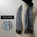Tootal Vintage ユニセックス レーヨン スカーフ スモーク メダリオンモチーフストライプ トゥータル ヴィンテージ オリジナル フリンジ シワにな...