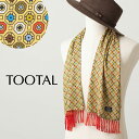 Tootal Vintage ユニセックス レーヨン スカーフ メローイエロー ジオメトリック トゥータル ヴィンテージ オリジナル フリンジ レディース メン...