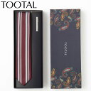 TOOTAL メンズ ネクタイピンギフトセット 100%上質シルク編み ボルドーストライプ トゥータル ヴィンテージ オリジナル 祝い 卒業式 トラッド 細め ...