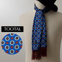 Tootal Vintage ユニセックス ピュア シルク スカーフ ロイヤル ジオメトリック トゥータル ヴィンテージ UKデザイン フリンジ レディース メ...