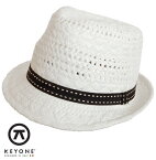 KEYONE キーヨン 麦わら 帽子 ストローハット ストロー ハット 麦わら帽子 Mikonos Bianco Straw Hat ブラックリボン ホワイト White UK モッズファッション keymikbianco ギフト トラッド