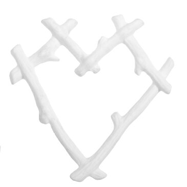 SHISHI(シシ) ボーンチャイナブランチハート 7cm