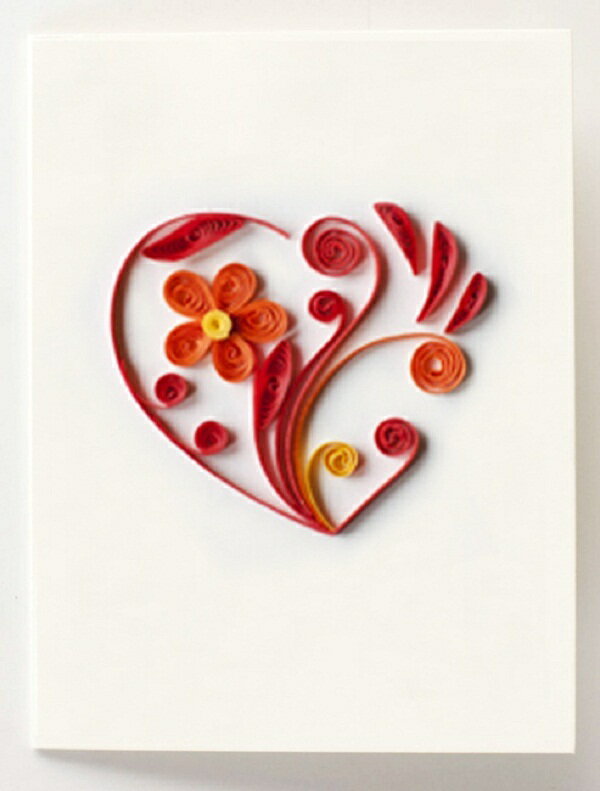 【期間限定30%OFF】 Quilling Card(クイリングカード) グリーティングカード Heart gift enclosur ハート