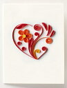 Quilling Card(クイリングカード) グリーティングカード Heart gift enclosur ハート