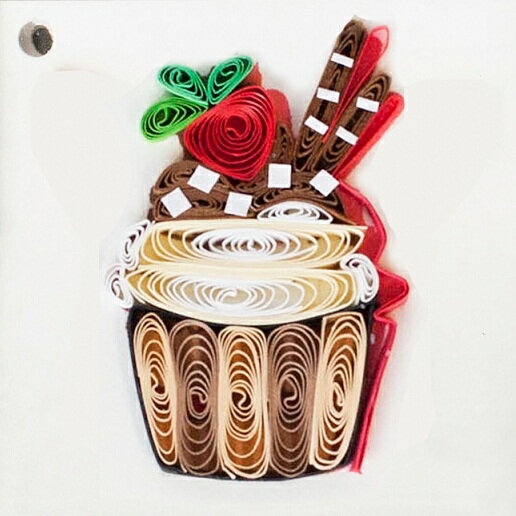 Quilling Card(󥰥)  Chocolate Cup Cake 祳졼ȥåץ