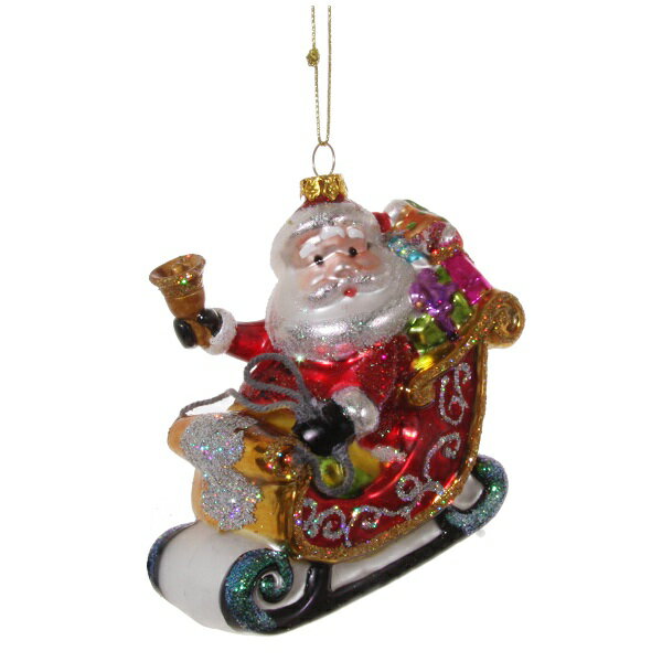SHISHI(シシ) ガラスサンタ 11cmクリスマス オーナメント クリスマスオーナメント ツリー 飾り 飾り付け 装飾 デコレーション ガラス サンタ サンタクロース かわいい 可愛い おしゃれ クリスマスグッズ インテリア雑貨 インテリア 輸入 雑貨