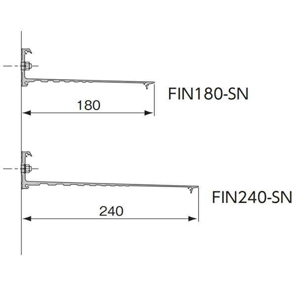 庇(ひさし) インターバイザー FIN180-SN (シンプルタイプ)出幅180mm/横幅1501〜2000mm