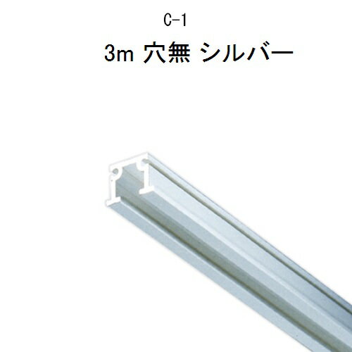 TAKIYA(タキヤ) ピクチャーレール コレダーライン レール単品 C-1 3m 穴無 シルバー 推奨荷重30kg インテリアレール 天井 壁掛け レール 壁面 薄型 先付 後付 アルミ 吊り下げ 吊り金具 インテリア 内装 アート フレーム 絵画 ピクチャー 展示パネル オフィス 壁 取り付け