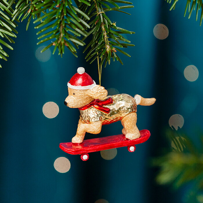 Sass&Belle(サスアンドベル) スケートボードドッグ オーナメント