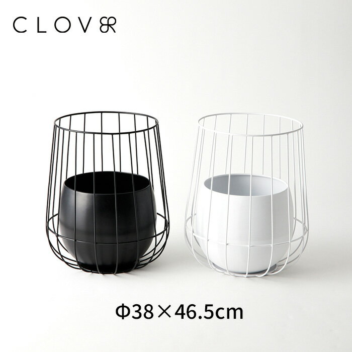 CLOVER(クローバー) ケージポット Φ38 ブラック/ホワイト
