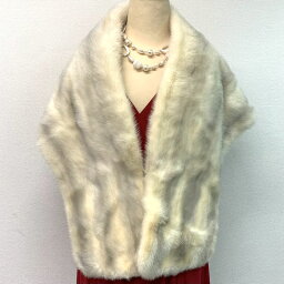 MINK クロスミンク 本物毛皮 Real Fur リアルファー ストール ショール 35×142cm (N408)l-y