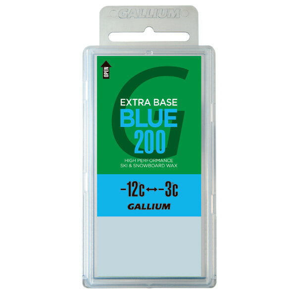 GALLIUM EXTRA BASE BLUE メーカー希望小売価格：￥2,300+税 内容：200g -12℃〜-3℃ 全雪質 シーズン前のベースワックスや、 AXF・滑走シリーズのベースワックスとして使用。 GALLIUM EXTRA BASE BLUE ガリウム ワックス スノーボード チューンナップ スノーボード ワックス SW2078 メーカー希望小売価格はメーカーカタログに基づいて掲載していますGALLIUM EXTRA BASE BLUE ガリウム ワックス スノーボード チューンナップ スノーボード ワックス SW2078