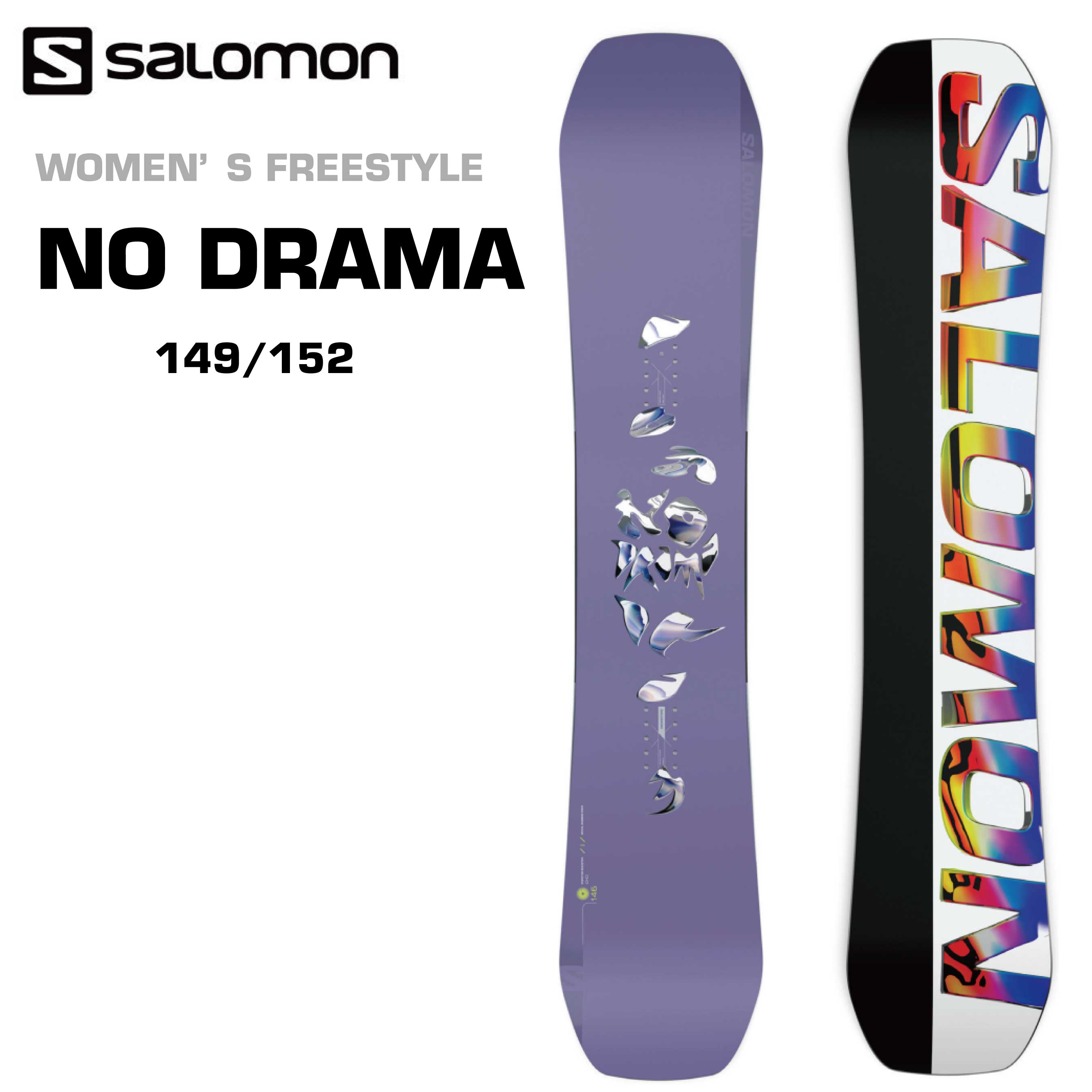 楽天club its　オンラインショップ23-24 SALOMON サロモン NO DRAMA レディース フリースタイル ボード スノーボード 板149cm/152cm 日本正規品