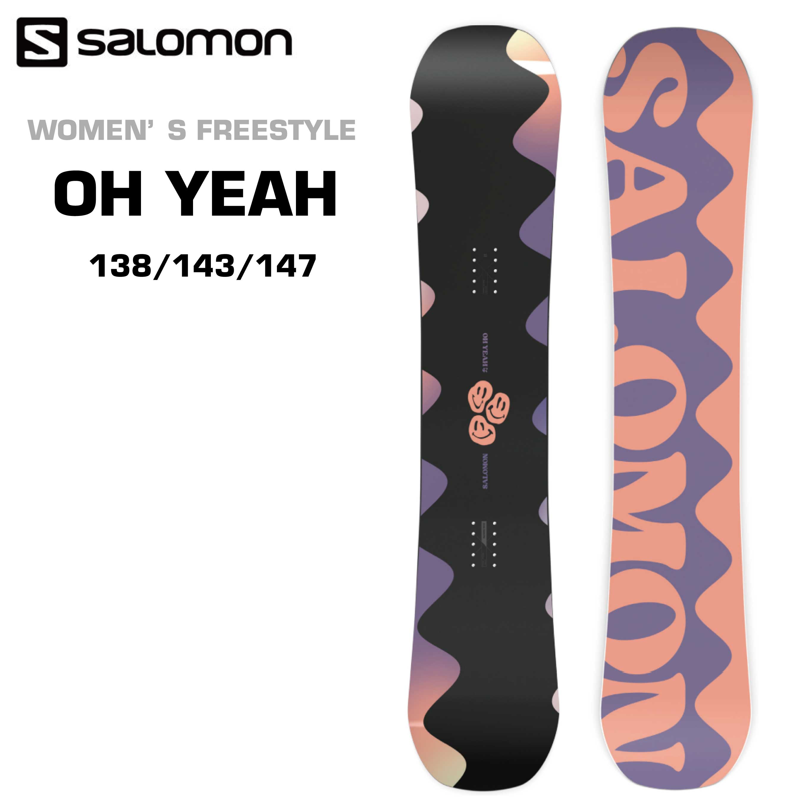 楽天club its　オンラインショップ23-24 SALOMON サロモン OH YEAH レディース フリースタイル ボード スノーボード 板 138cm/143cm/147cm 日本正規品