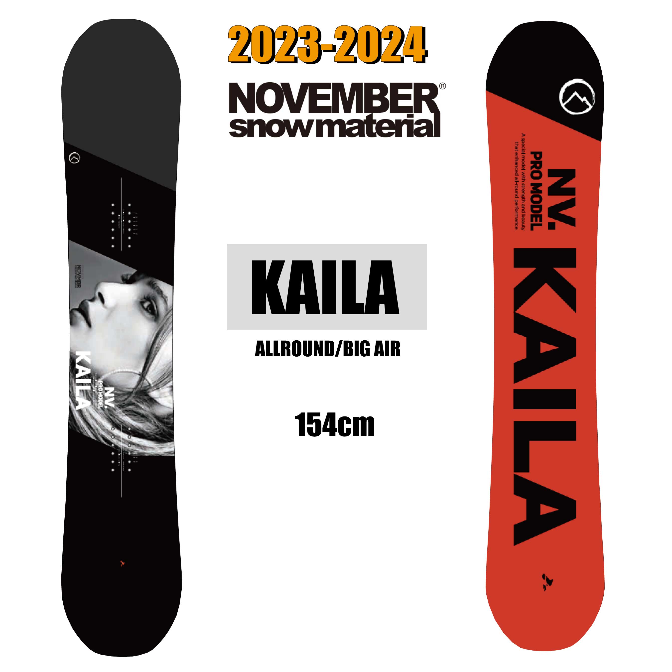 23-24 NOVEMBER KAILA ノベンバー オールマウンテン スロープスタイル スノーボード 板 154cm 日本正規品