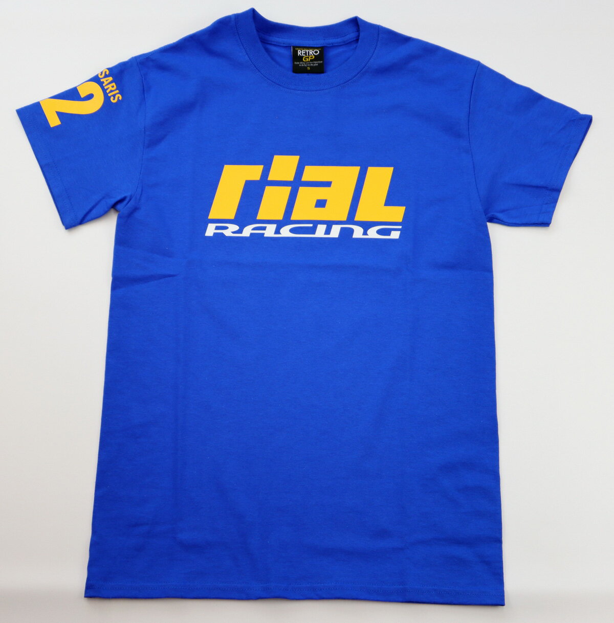 リアル レーシング チーム #22 アンドレア デ チェザリス Tシャツ ブルー 青 半袖 レトロ GP ウエア Formula 1 rial racing