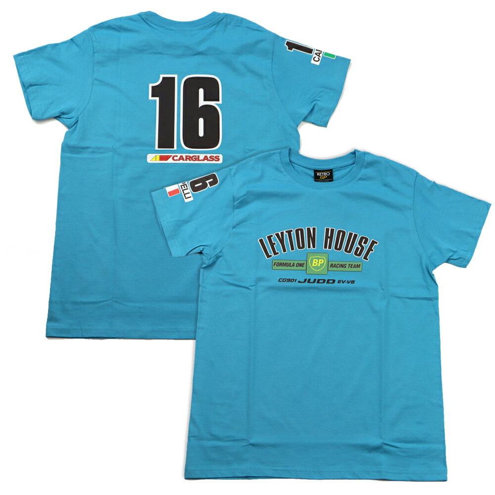 レイトンハウス F1 チーム #16 イヴァン カペリ Tシャツ レイトンブルー 水色 半袖 レトロ GP ウエア Formula 1　LEYTON HOUSE