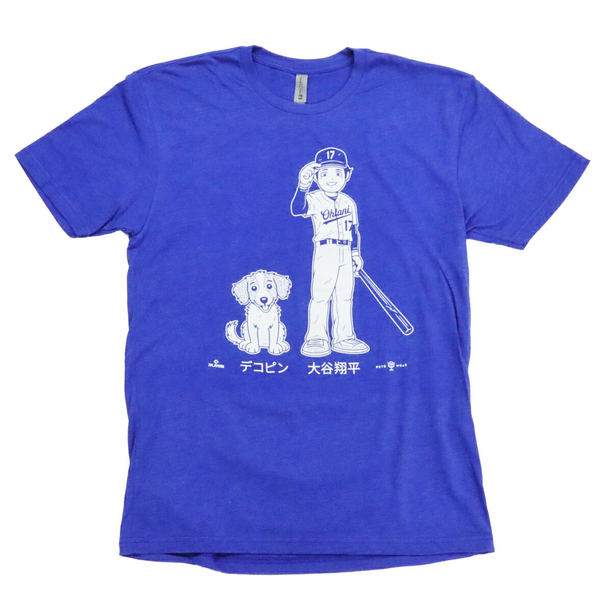 MLB 大谷 翔平 SHOHEI ＆ デコピン Tシャツ ブルー 大リーグ