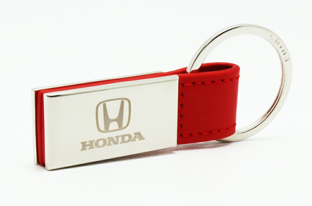 US限定 ホンダ オフィシャル HONDA エングレイヴド ロゴ キーリング キーホルダー アクセサリー 公式 レッド