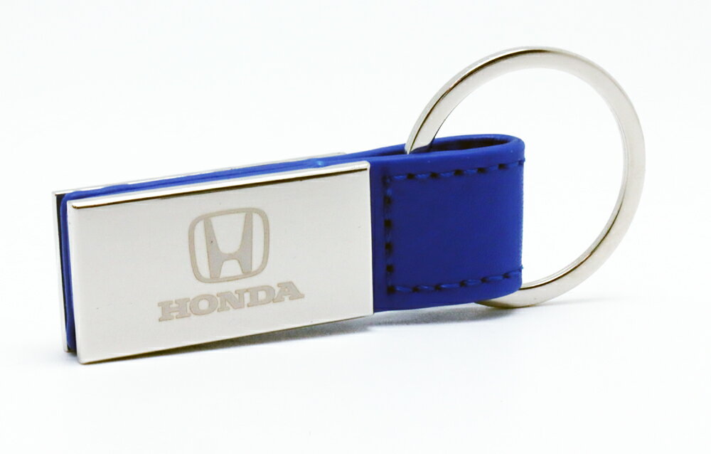 US限定 ホンダ オフィシャル HONDA エングレイヴド ロゴ キーリング キーホルダー アクセサリー 公式 ブルー