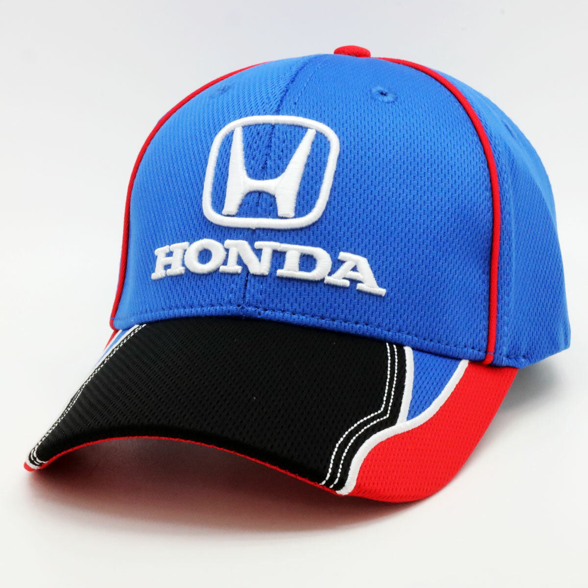 US限定 HONDA ホンダ USA ホンダ モータースポーツ オフィシャル スウィッチ ベースボール キャップ ブルー ブラック 青 黒 フリーサイズ 3Dロゴ