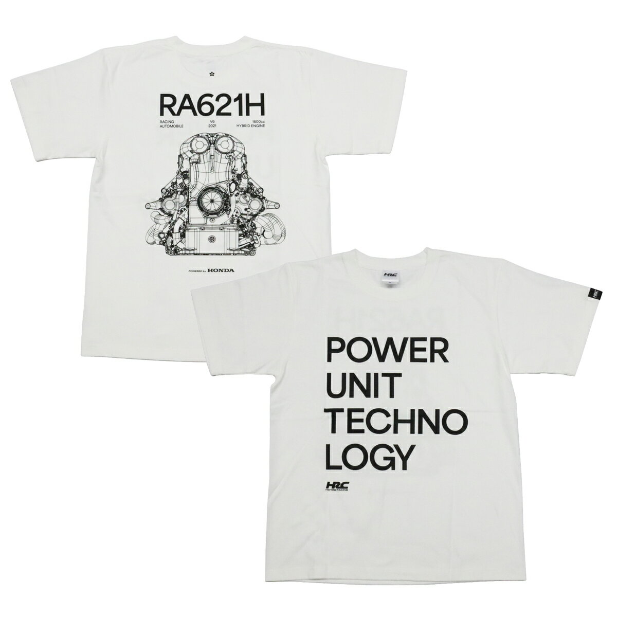 ホンダ HRC F1 パワーユニット テクノロジー Tシャツ ホワイト 白 半袖 HONDA