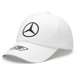 2023 メルセデス AMG ペトロナス オフィシャル ジョージ ラッセル ベースボール キャップ 帽子 ホワイト 白 公式 F1