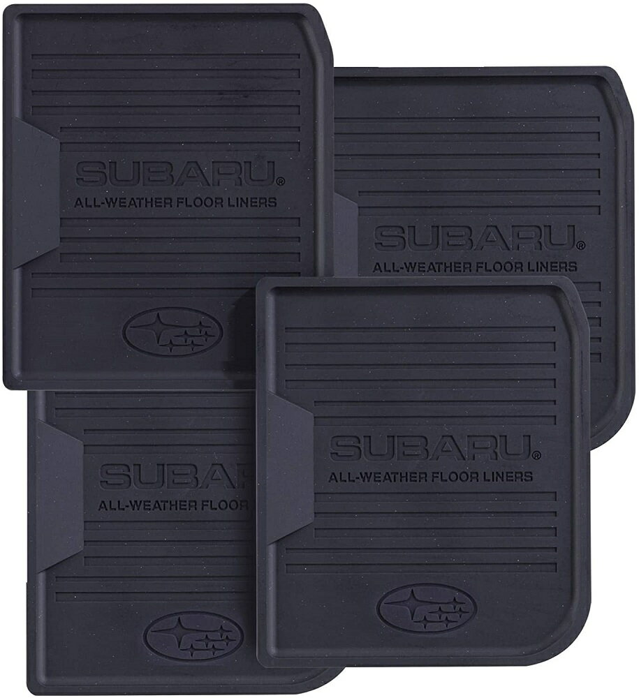 スバル SUBARU ラリーチーム USA オフィシャル フロアーマット型 コースター 4枚セット ブラック 黒 ラ..