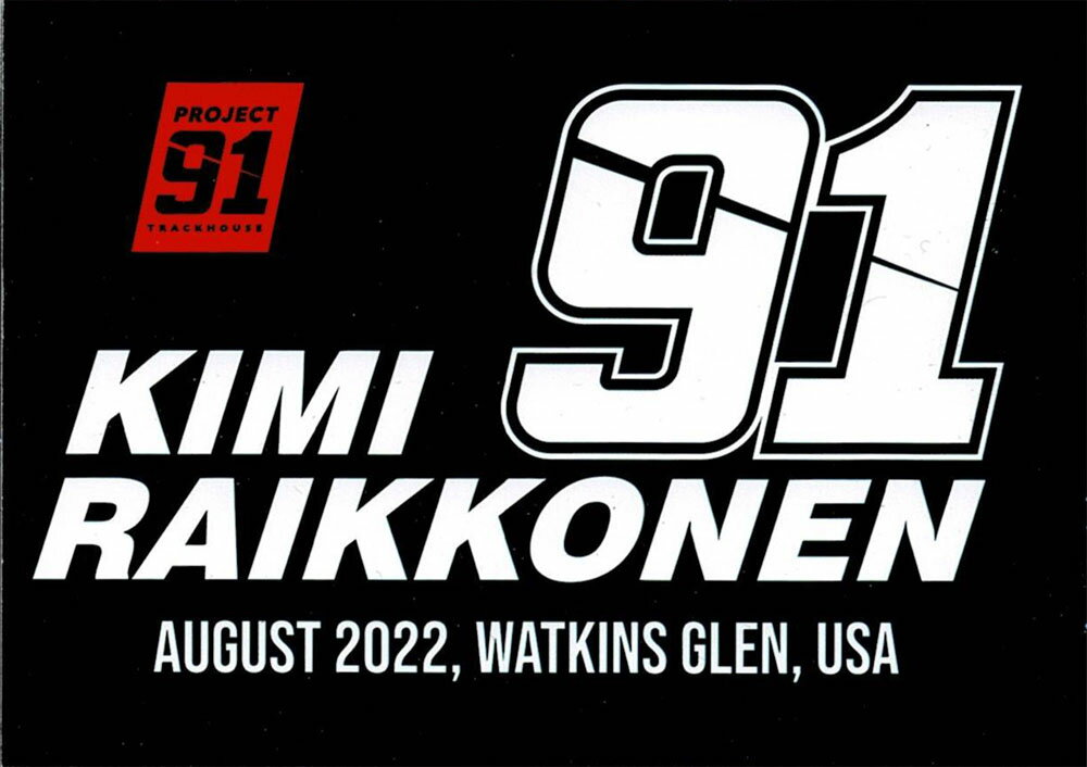 NASCAR キミ ライコネン オフィシャルプロジェクト「91」TRACK HOUSE 長方形ステッカー ブラック 黒 オフィシャル