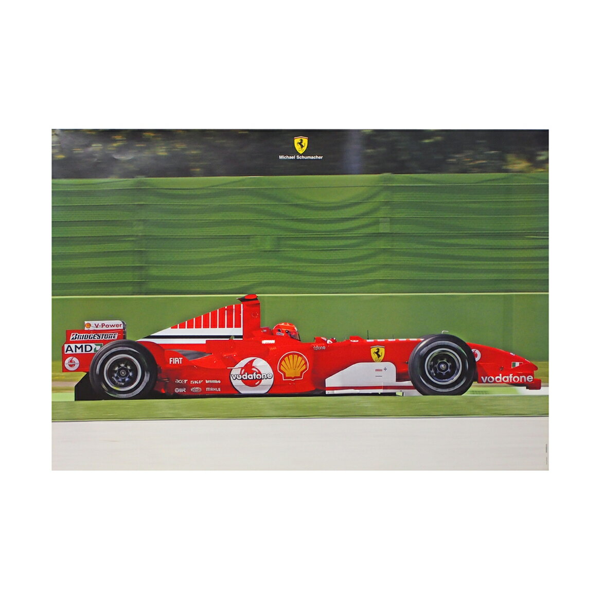 ミハエル シューマッハ フェラーリ Ferrari F1 F2005 ポスター 縦680mm × 横980mm 壁紙 アート モータースポーツ