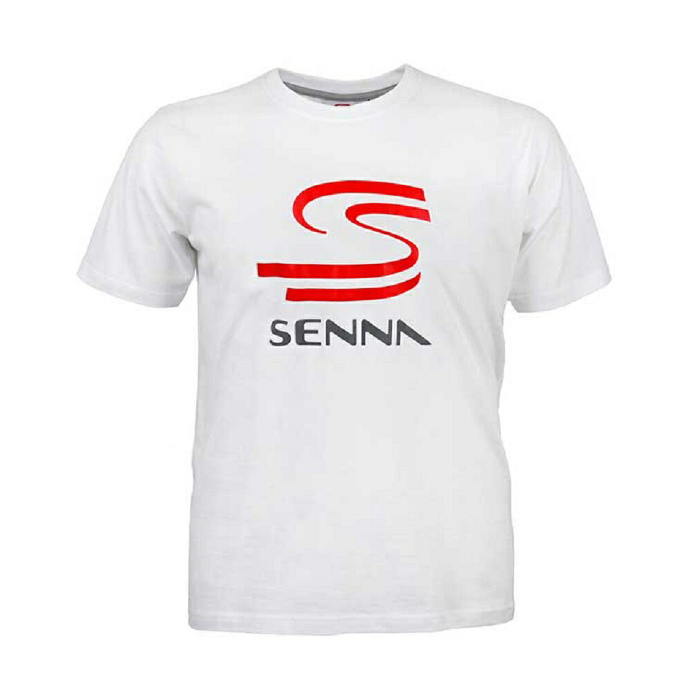 キッズ用 アイルトン セナ オフィシャル ダブルS ロゴ Tシャツ ホワイト 白 F1 SENNA 公式