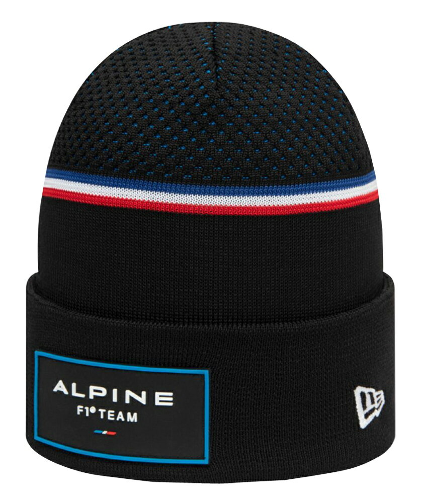 ニューエラ ニット帽 メンズ 2022 アルピーヌ F1 チーム エステバン オコン カフ ビーニー NEW ERA ブラック 黒 Alpine ニット帽