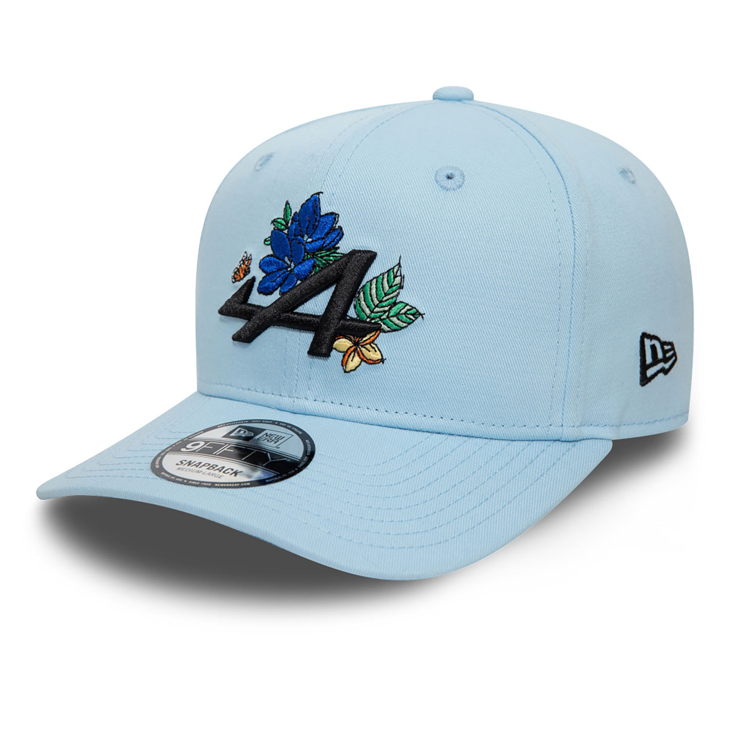 2024 アルピーヌ Alpine F1 チーム NewEra 9FIFTY フローラルロゴ スナップバック キャップ 帽子 M/L パステルブルー