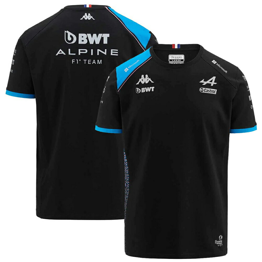 2023 アルピーヌ Alpine F1 チーム コットン Tシャツ ブラック