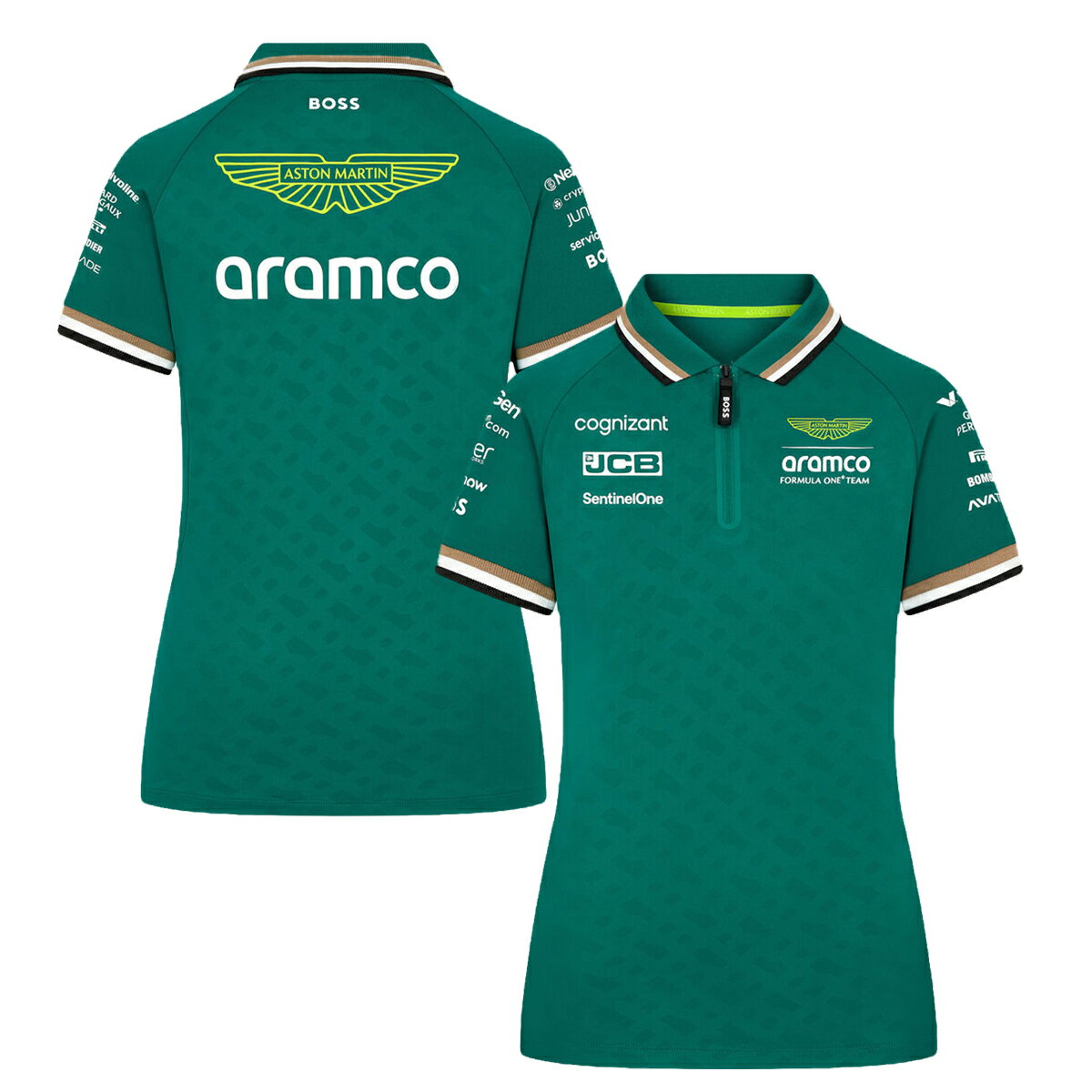 レディース 女性用 2024 アストンマーチン Aston Martin アラムコ F1 チーム ポロシャツ