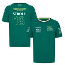 2024 アストンマーチン アラムコ F1 チーム ランス ストロール ドライバーズ Tシャツ グリーン 半袖 緑 公式 オフィシャル F1