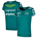 【レディース】 2023 アストンマーチン アラムコ コグニザント F1 チーム オフィシャル Tシャツ Aston Martin F1 グリーン 女性用