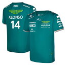 【キッズ】 2023 アストンマーチン アラムコ コグニザント F1 チーム フェルナンド アロンソ Tシャツ Aston Martin F1 子供用