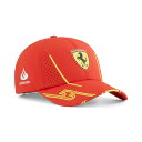 2024 PUMA スクーデリア フェラーリ SF チーム カルロス サインツ ベースボール キャップ 帽子 公式 オフィシャル レッド 赤 F1