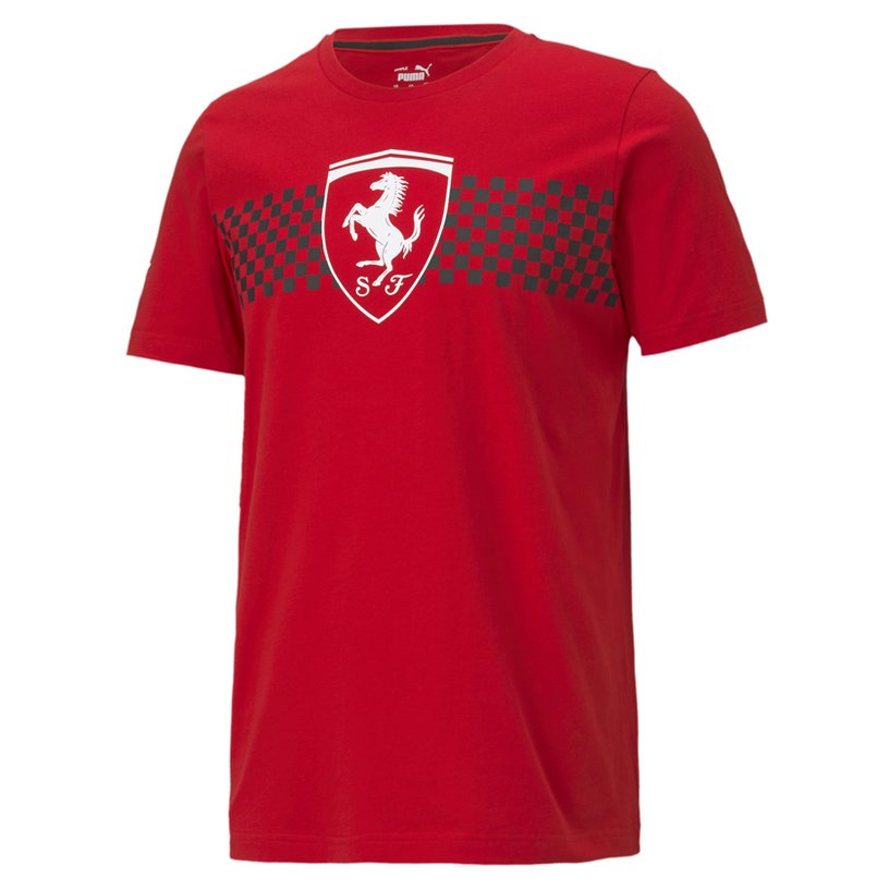 2021 PUMA フェラーリ レースチェッカー Tシャツ レッド 赤 半袖 公式