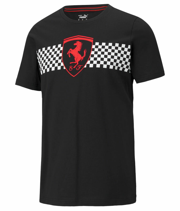 PUMA フェラーリ レースチェッカー Tシャツ ブラック 黒 半袖 公式