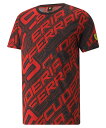 2022 PUMA フェラーリ レース AOP Tシャツ レッド ブラック 赤 黒 半袖 公式 SF